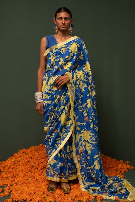 Chrkha Chanderi Silk Saree 