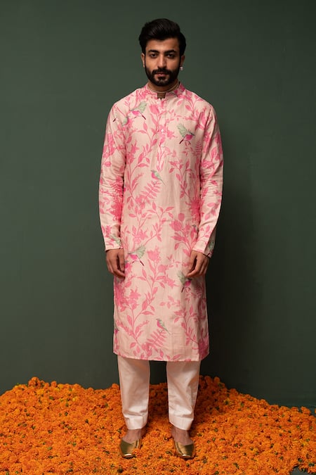 Chrkha Floral Print Kurta & Pant Set 