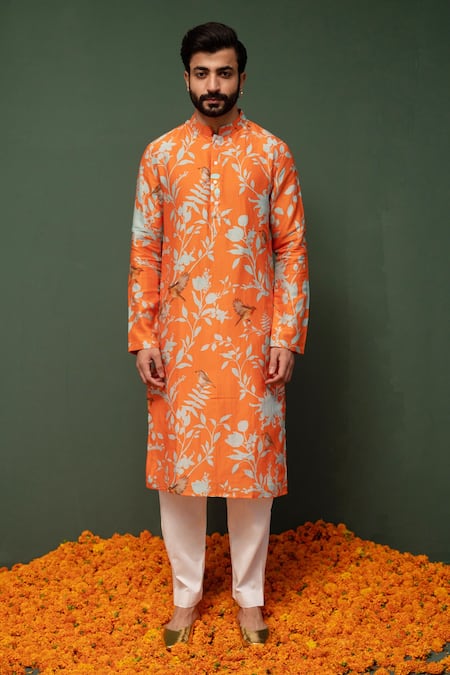 Chrkha Floral Print Kurta & Pant Set 