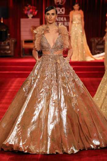 Buy Gold Clea Lurex Embellished Gown For Women by Dolly J Online at Aza  Fashions in US