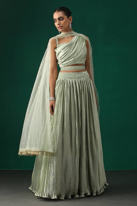 MINAKI Pleated Lehenga Set 