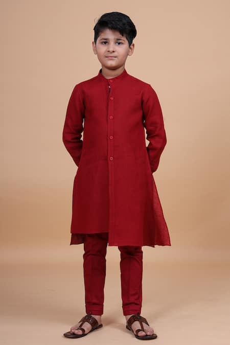 Buy_Raghavendra Rathore Blue_Red Cotton Tapered Pant _Online_at_Aza_Fashions