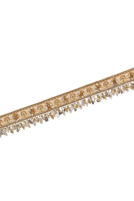 Buy Lovetobag Gold Semi-precious Nuggets Amara Bead Embellished Belt Online at Aza Fashions Buy_Lovetobag_Gold Semi-precious Nuggets Amara Bead Embellished Belt _Online_at_Aza_Fashions