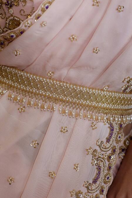 Shop_Lovetobag_Gold Japanese Beads Kiah Embellished Belt _at_Aza_Fashions