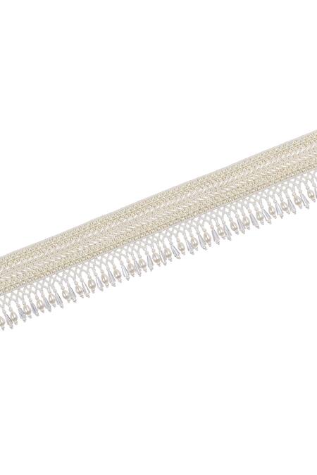 Buy_Lovetobag_Ivory Japanese Beads Noori Embellished Belt _Online_at_Aza_Fashions