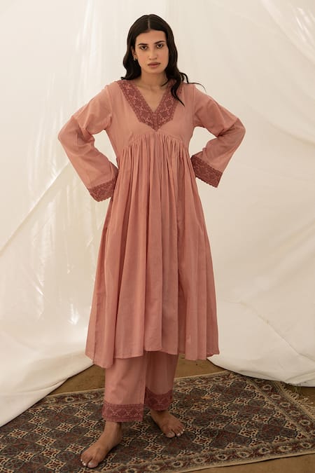 Avaasya Jaipur Embroidered Anarkali & Pant Set 