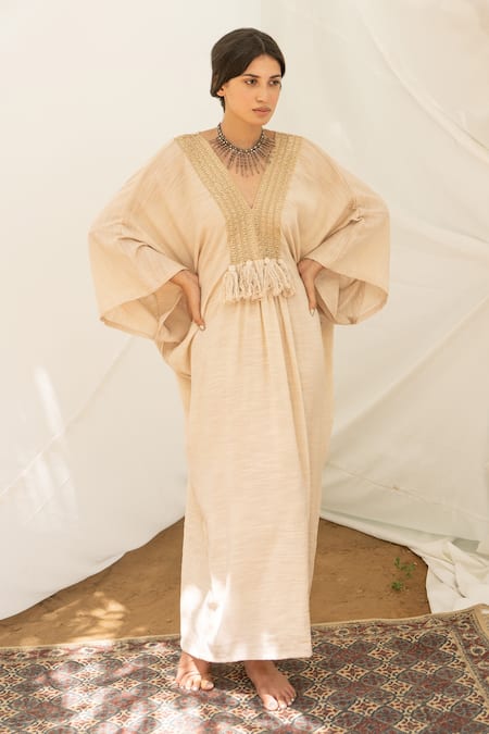 Avaasya Jaipur Handloom Linen Kaftan 