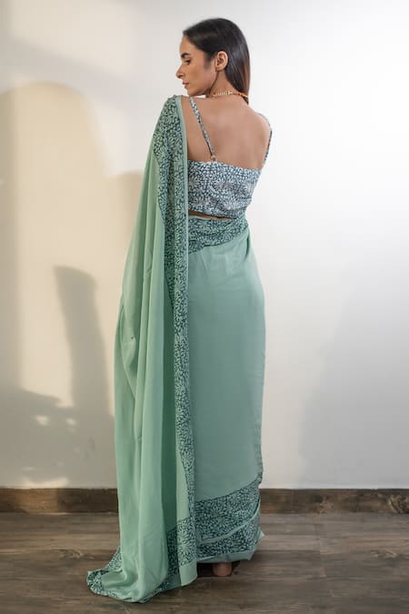 Avaasya Jaipur Floral Print Border Saree 