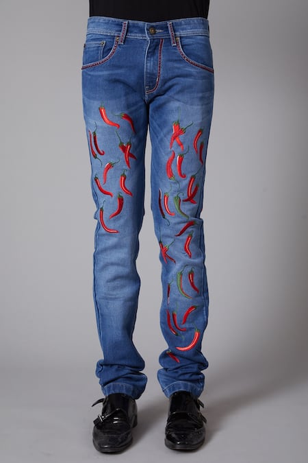 Red 2024 chilli jeans