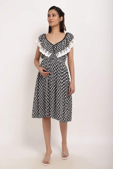 Ranng Label Ikat Print Midi Dress 