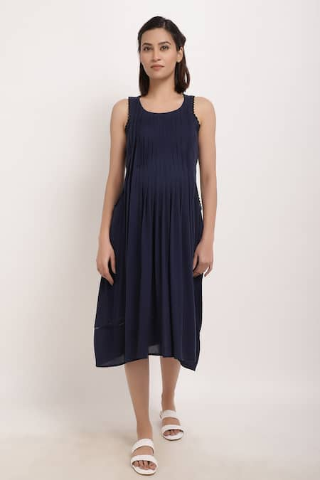 Ranng Label Pleated Midi Dress 