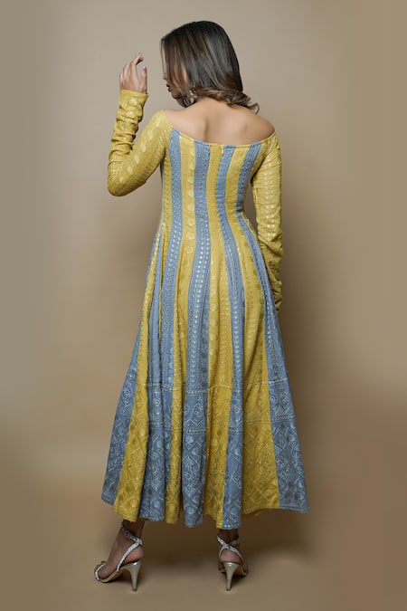 Ahi Clothing Chikankari Anarkali Palazzo Set 