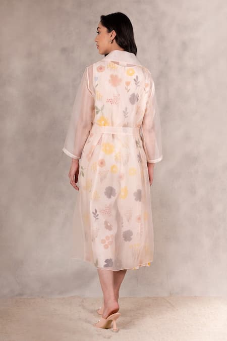 Arcvsh By Pallavi Singh Floral Print Jumpsuit With Jacket 