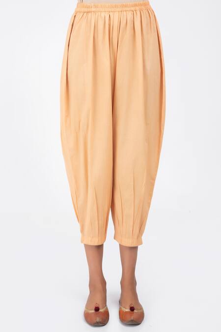 Buy Kalakari by Akanksha Peach Cotton Gota Patti Round Kurta And Salwar Set Online at Aza Fashions Buy_Kalakari by Akanksha_Peach Cotton Gota Patti Round Kurta And Salwar Set _Online_at_Aza_Fashions