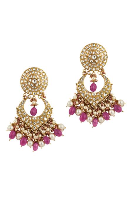 Riana Jewellery Gold Plated Pearls Jadtar Stone Encrusted Choker Set at Aza Fashions Riana Jewellery_Gold Plated Pearls Jadtar Stone Encrusted Choker Set _at_Aza_Fashions