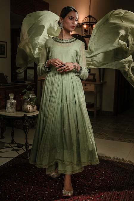 Rhua Zardozi Embroidered Anarkali Set 