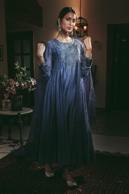 Rhua Yoke Embroidered Anarkali Set 