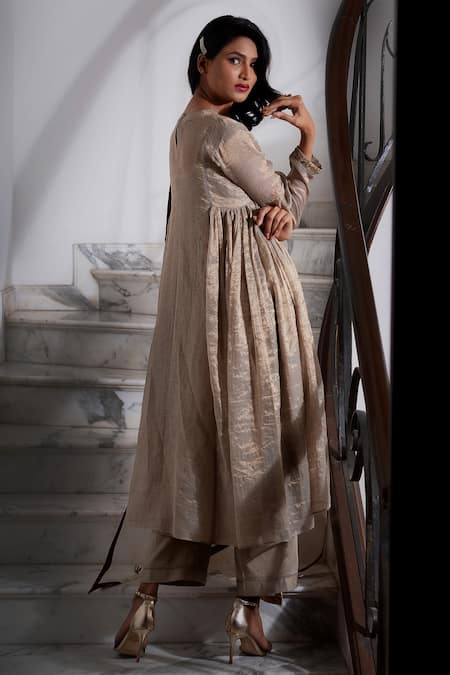 Rhua Zardozi Embroidered Anarkali Set 