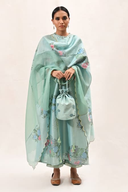 Arcvsh by Pallavi Singh Chanderi Silk Kurta Pant Set 