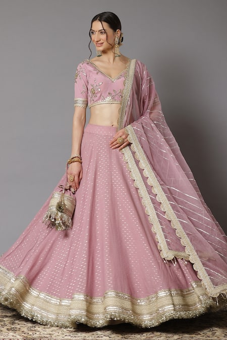 SHIKHAR SHARMA Cotton Chanderi Lehenga Set 