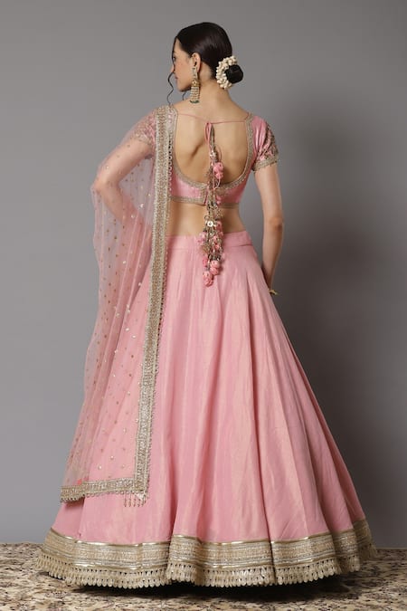 Shikhar Sharma Cotton Chanderi Lehenga Set