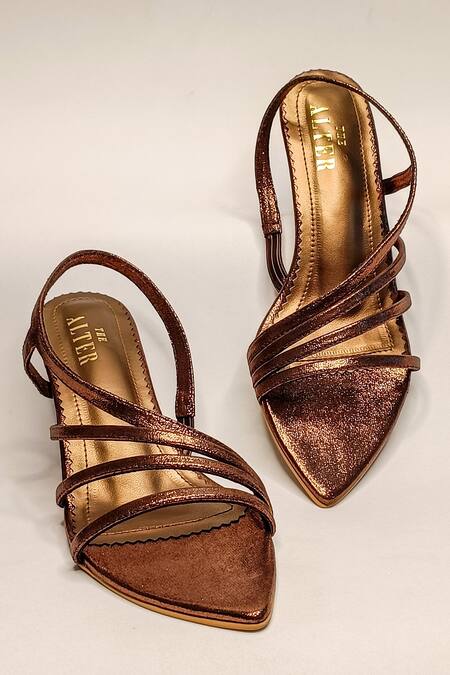 Buy The Alter Brown Kiara Strappy Stiletto Heels Online at Aza Fashions Buy_The Alter_Brown Kiara Strappy Stiletto Heels _Online_at_Aza_Fashions