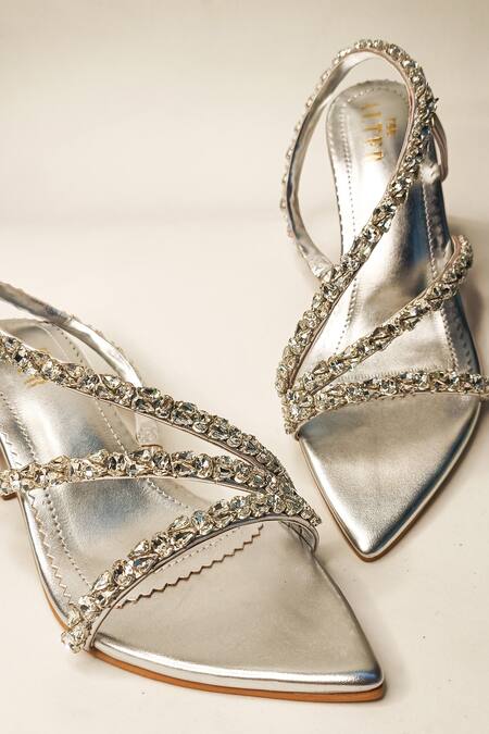 The Alter Silver Crystals Kiara Embellished Strap Block Heels at Aza Fashions The Alter_Silver Crystals Kiara Embellished Strap Block Heels _at_Aza_Fashions