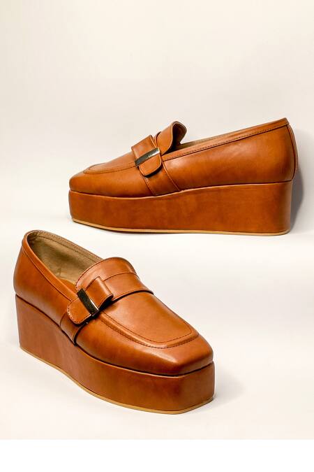 The Alter Brown Tessa Platform Loafers Online at Aza Fashions The Alter_Brown Tessa Platform Loafers _Online_at_Aza_Fashions