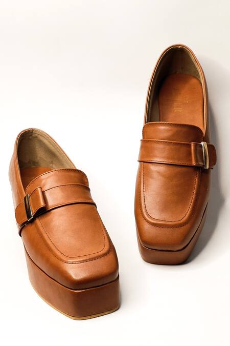 Shop The Alter Brown Tessa Platform Loafers Online at Aza Fashions Shop_The Alter_Brown Tessa Platform Loafers _Online_at_Aza_Fashions