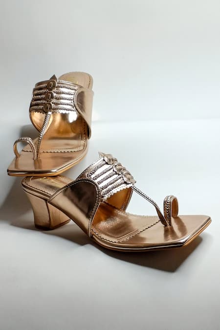 Shop The Alter Pink Bows Kolhapuri Block Heels Online at Aza Fashions Shop_The Alter_Pink Bows Kolhapuri Block Heels _Online_at_Aza_Fashions