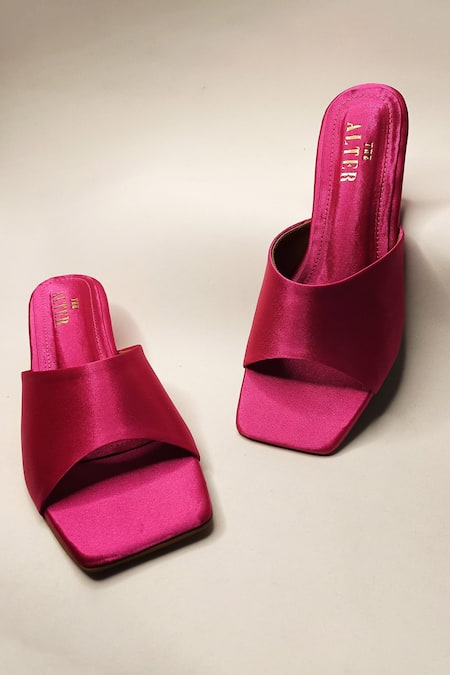 Shoes | Pink Satin Heels Size 7 12 | Poshmark