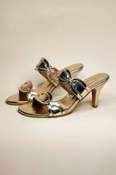 The Alter_Gold Regina Metallic Ring Stiletto Heels_Online_at_Aza_Fashions