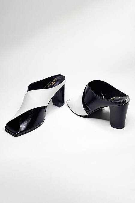 The Alter Black Donna Color Block Mules Online at Aza Fashions The Alter_Black Donna Color Block Mules _Online_at_Aza_Fashions
