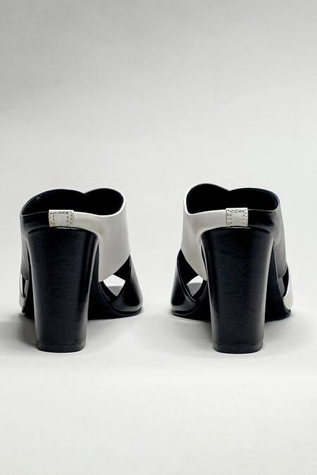 Shop The Alter Black Donna Color Block Mules Online at Aza Fashions Shop_The Alter_Black Donna Color Block Mules _Online_at_Aza_Fashions