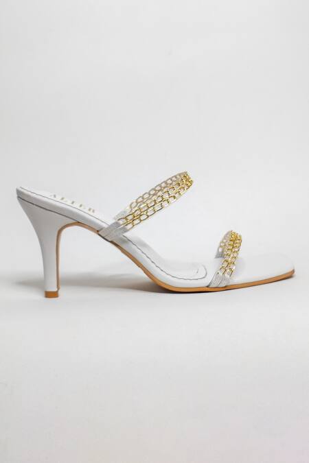 Shop The Alter White Chain Strap Stiletto Heels Online at Aza Fashions Shop_The Alter_White Chain Strap Stiletto Heels _Online_at_Aza_Fashions