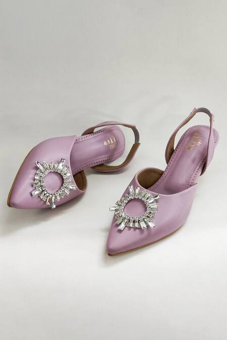 The Alter_Purple Rhinestones Sarah Embellished Stiletto Heels_Online_at_Aza_Fashions