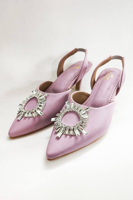 The Alter_Purple Rhinestones Sarah Embellished Stiletto Heels_at_Aza_Fashions