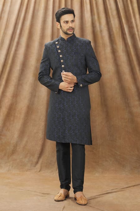 Arihant Rai Sinha Jacquard Silk Sherwani Set 