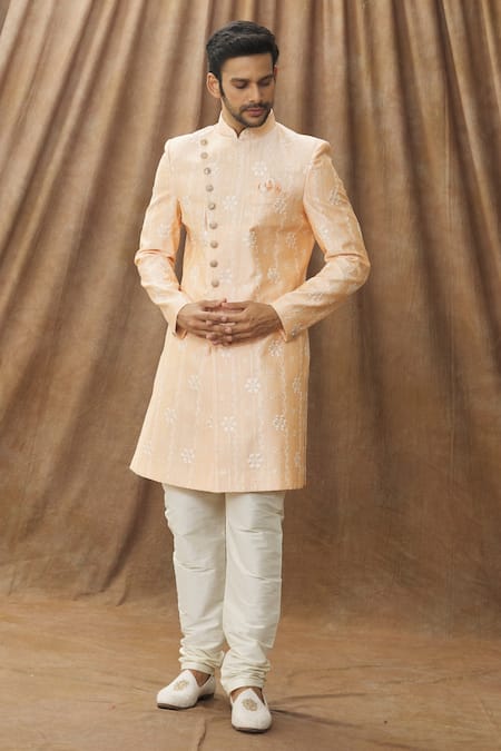 Arihant Rai Sinha Floral Embroidered Sherwani Set 