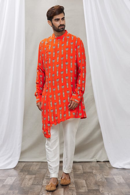 Ankur J Geometric Print Kurta Set 