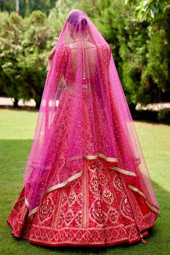 Shyam Narayan Prasad Silk Brocade Bridal Lehenga Set 