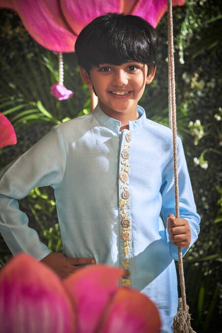 Little Luxury Floral Embroidered Kurta Set 
