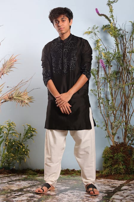 Julie by Julie Shah Chanderi Embroidered Kurta  