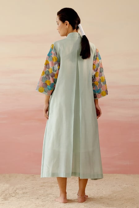 Shweta Aggarwal Polka Dot Embroidered Cape With Dress 