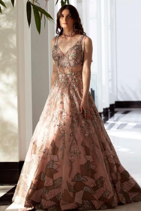 Roqa Floral Embroidered Gown 