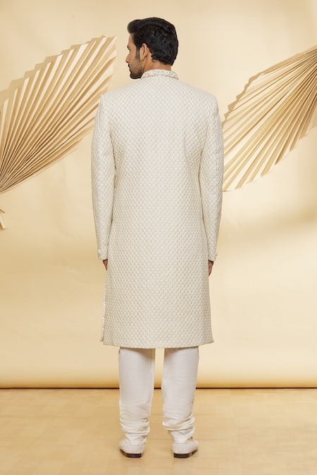 Nero By Shaifali And Satya Lucknowi Sherwani Set 