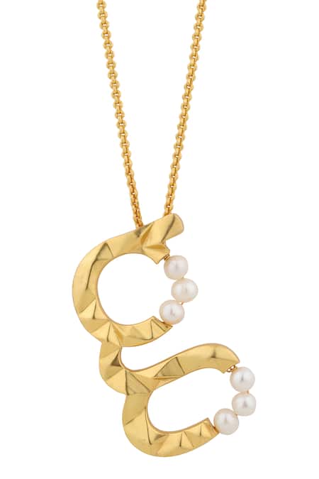 Gold Initial G Name Necklace in Sterling Silver | Everyday Jewelry