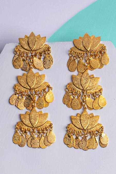 Aditi Bhatt Lotus Dangler Earrings 