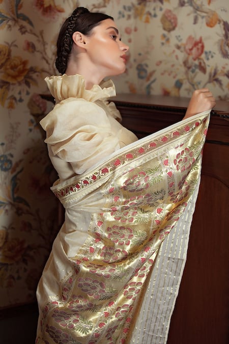 Shimai Jayachandra Mughal Garden Embroidered Saree 