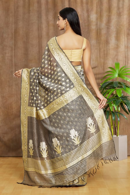 Shimai Jayachandra Awadh Floral Embroidered Saree 